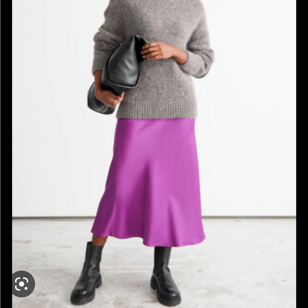 & Other Stories Purple Midi Skirt